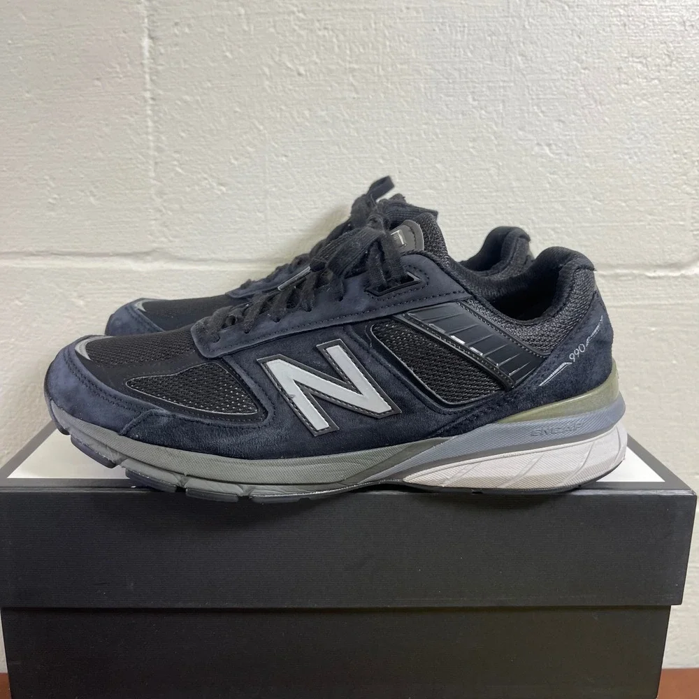 New Balance 990v5 M990BK5 Black Athletic Running Shoes Sneakers Men's 11 D